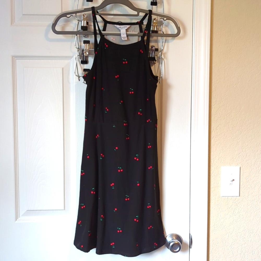 Arizona black dress with Red Cherries size M